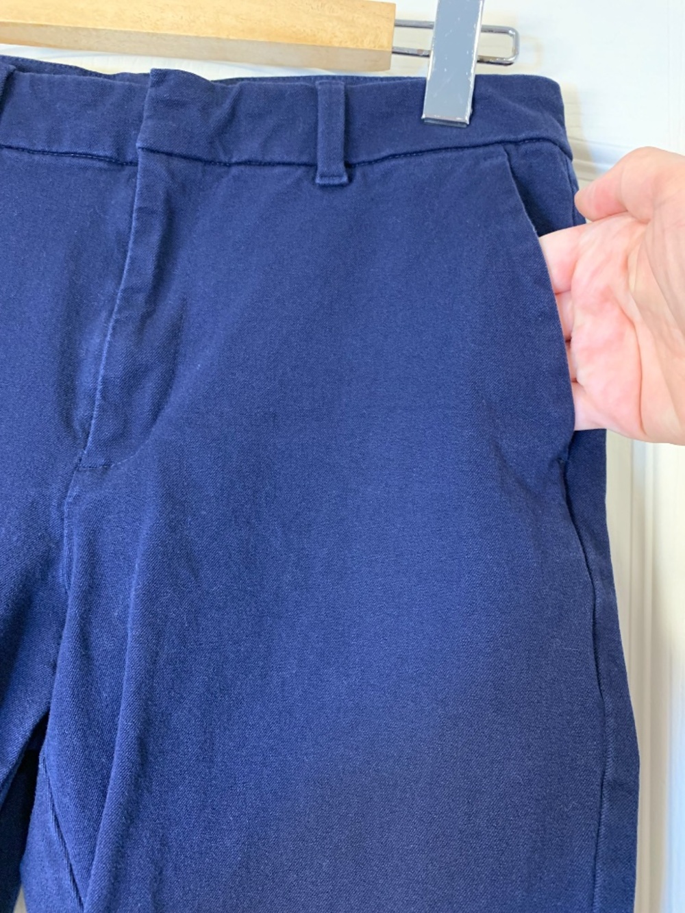 GAP Women’s Navy Blue Stretch Chino Pants Size 8 Classic Casual Office Cotton - Picture 4 of 9